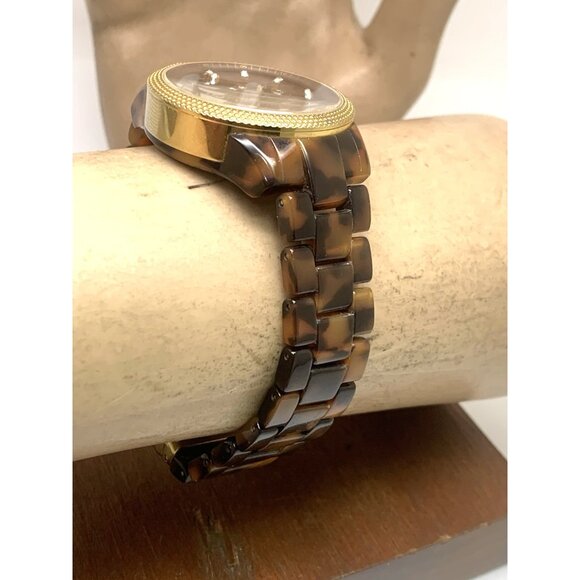 Michael Kors Women's Watch MK5399 Ritz Quartz Gold Tortoise Shell 33mm - Picture 11 of 13